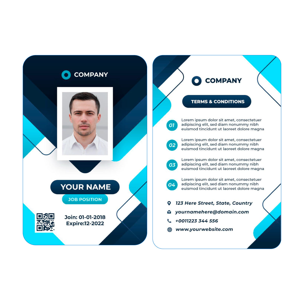 Carnets de Identificación - Ambas caras