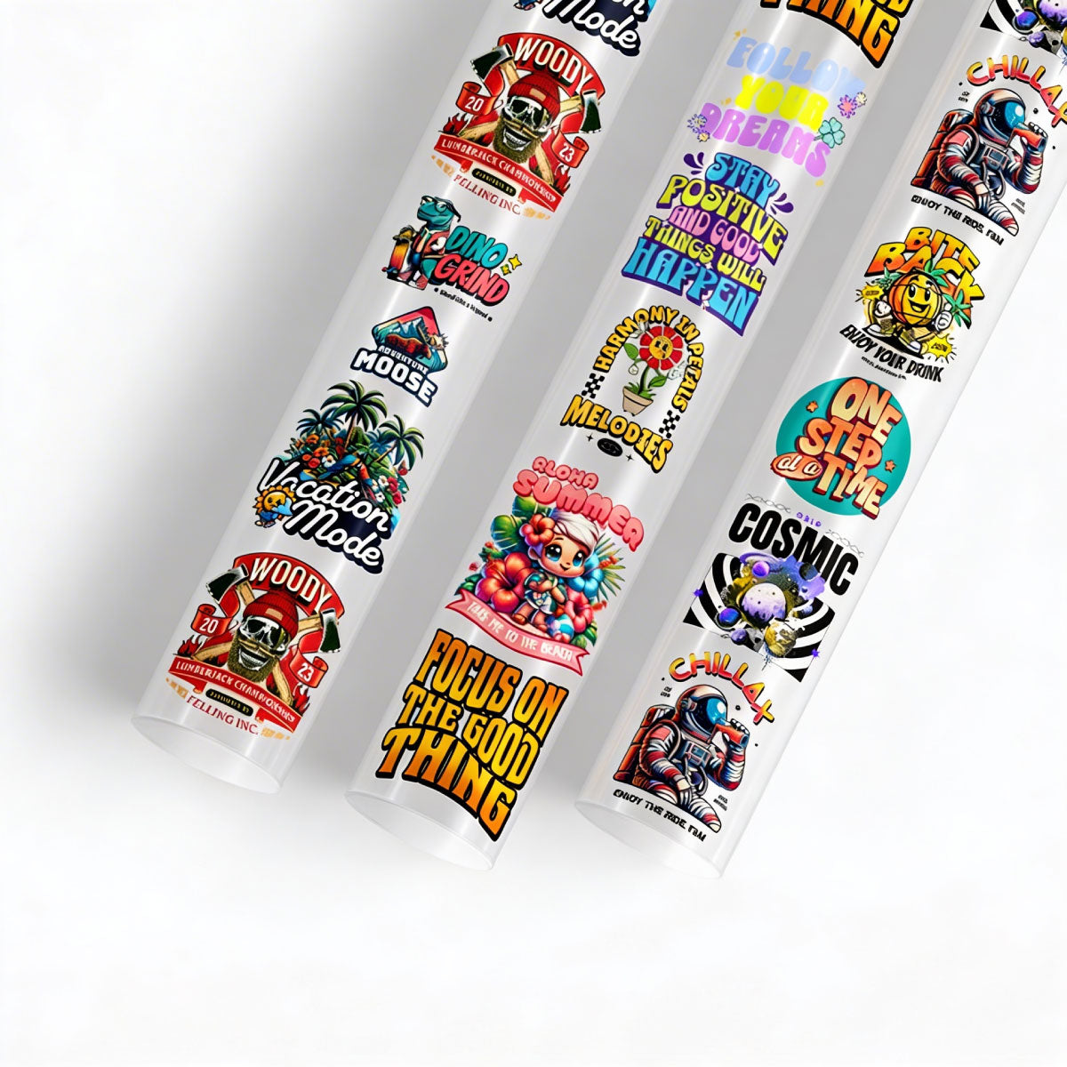 IMPRESIÓN DTF STICKERS ADHESIVOS UV - TAMAÑO 28X70